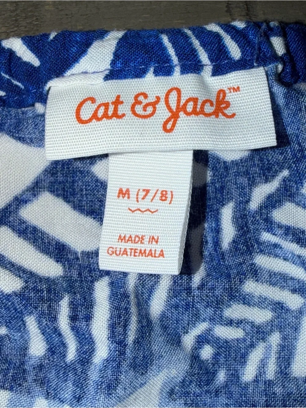 Girls size medium 7/8 dress Cat & Jack Leaf Print Dress sun dress